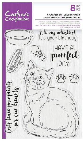 Crafters Companion - A Purrfect Day - Clear Stamps