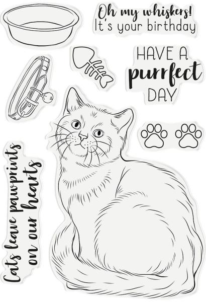 Crafters Companion - A Purrfect Day - Clear Stamps
