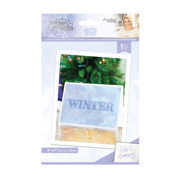Crafters Companion -Glittering Snowflakes 5x7 Inch  Cut & Emboss - Prägefolder