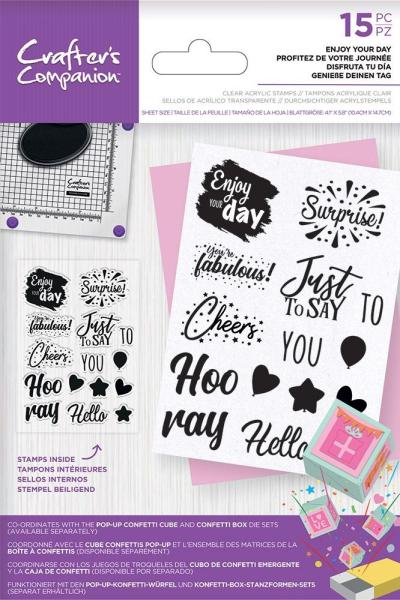 Crafters Companion - Enjoy Your Day  - Clear Stamps