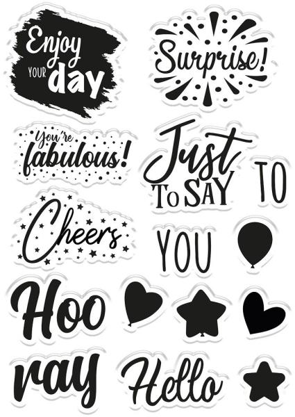 Crafters Companion - Enjoy Your Day  - Clear Stamps