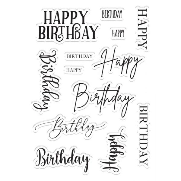 Crafters Companion - Happy Birthday  - Clear Stamps