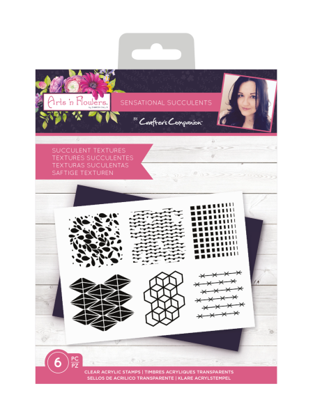 Crafters Companion - Sensational Succulents - Succulent Textures - Clear Stamps