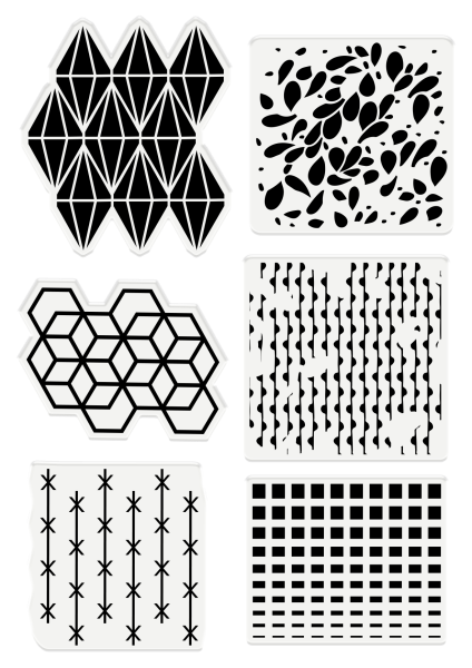 Crafters Companion - Sensational Succulents - Succulent Textures - Clear Stamps