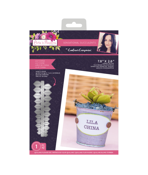 Crafters Companion - Sensational Succulents Metal Dies Lila China  - Stanze