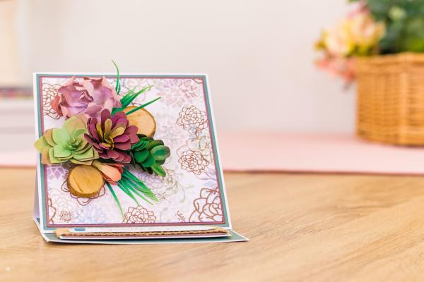 Crafters Companion - Sensational Succulents Metal Dies Lila China  - Stanze