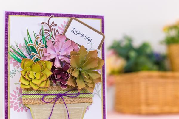 Crafters Companion - Sensational Succulents Metal Dies Merry Maiden  - Stanze