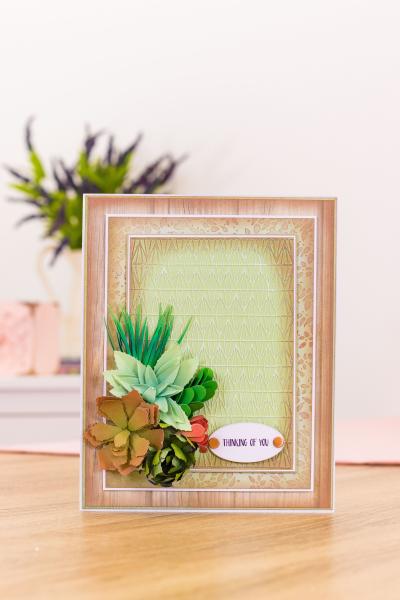 Crafters Companion - Sensational Succulents Metal Dies Neon Breakers  - Stanze