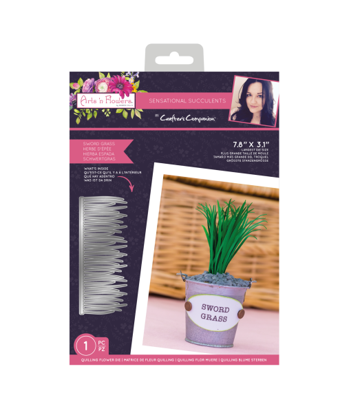 Crafters Companion - Sensational Succulents Metal Dies Sword Grass - Stanze
