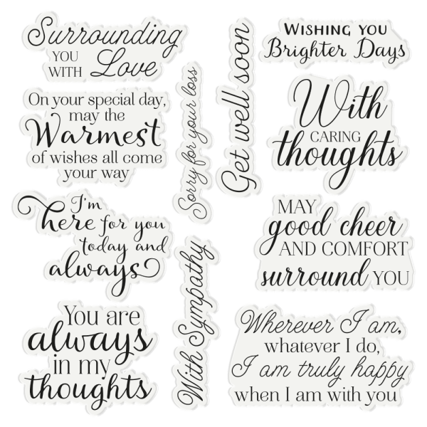 Crafters Companion - Caring Thoughts - Always In My Thoughts - Clear Stamps