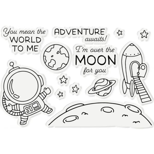 Gemini Over The Moon Stamp & Die  - Stempel & Stanze 