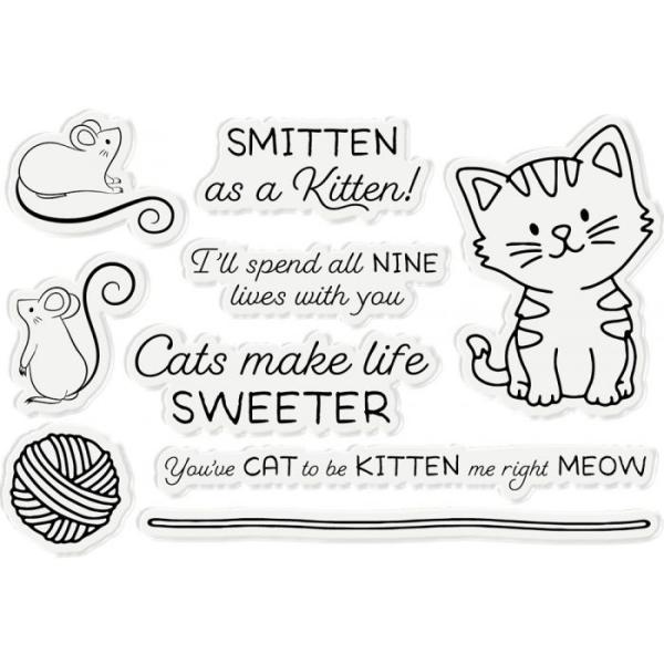 Gemini Smitten As A Kitten Stamp & Die  - Stempel & Stanze 