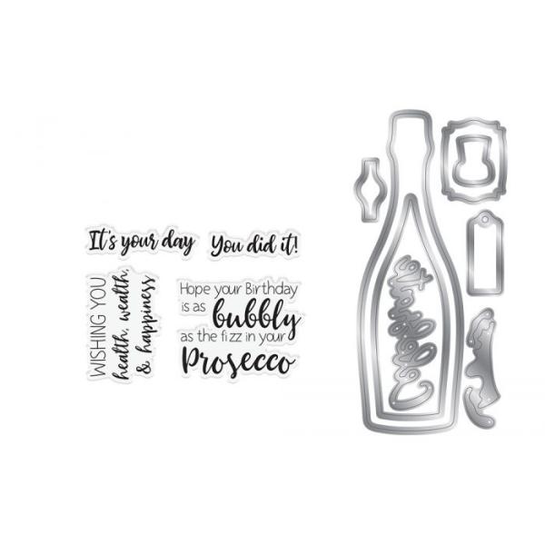 Gemini Prosecco Celebration Stamp & Die  - Stempel & Stanze 