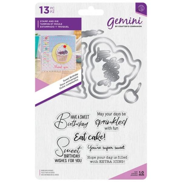 Gemini Sweet Birthday Stamp & Die  - Stempel & Stanze 