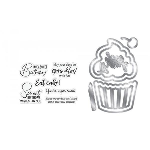 Gemini Sweet Birthday Stamp & Die  - Stempel & Stanze 