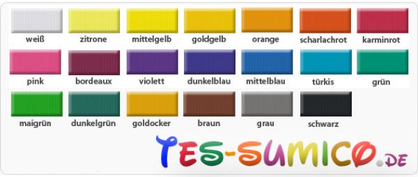 Textilfarbe für helle Stoffe, 59ml, 20 Standardfarben
