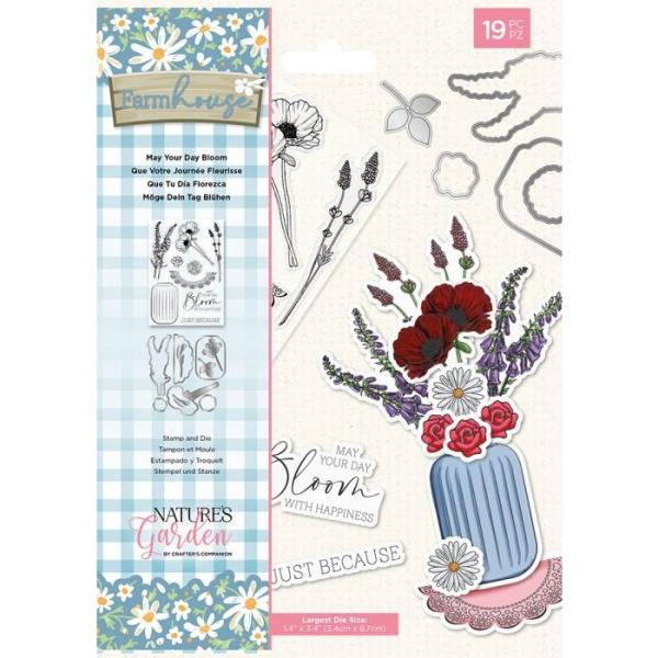 Crafters Companion - Farmhouse May Your Day Bloom - Stanze & Stempel