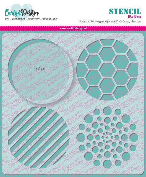 Carlijn Design  Achtergrondjes Rond   Stencil - Schablone 