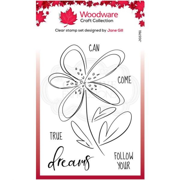 Woodware Dahlia Skizze  Clear Stamps - Stempel 