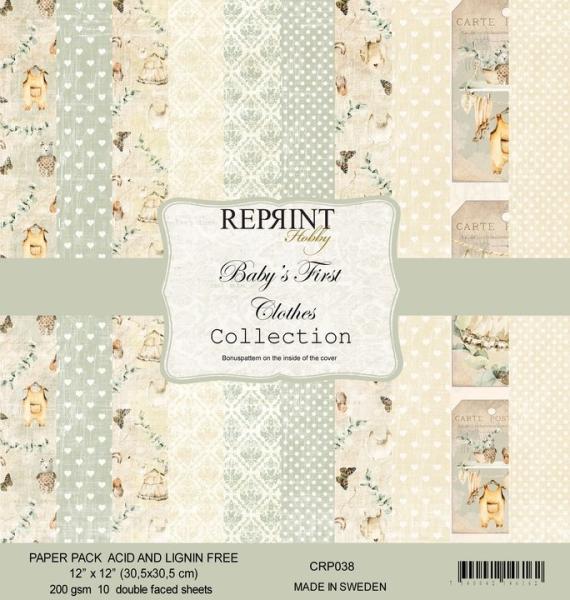 Reprint Baby's First Clothes Collection 12x12 Inch Paper Pack 