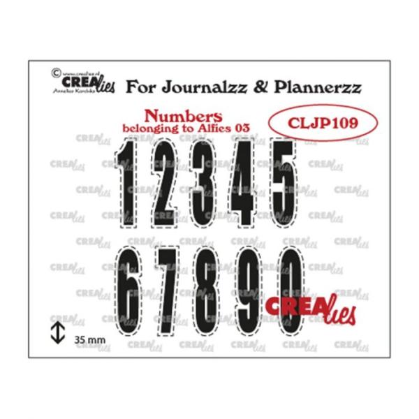 Crealies - Journalzz - Plannerzz stempel Nummern 03 