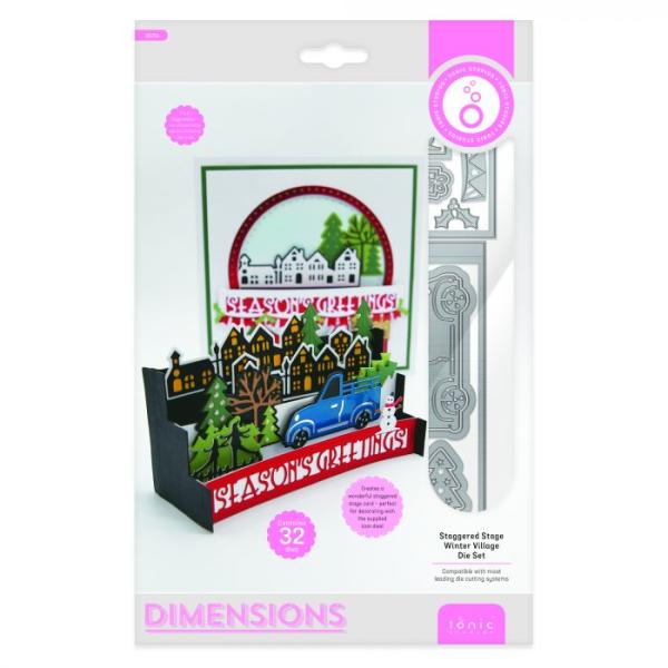 Tonic Studios - Stanze - Dimensions Stanzschablone set Staggered stage winter v 
