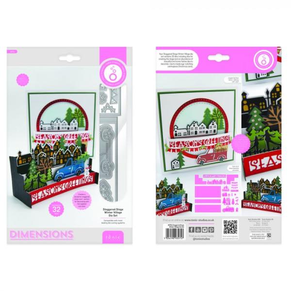 Tonic Studios - Stanze - Dimensions Stanzschablone set Staggered stage winter v 