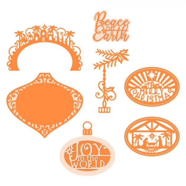 Tonic Studios - Stanze - Essentials Stanzschablone set Religious bauble 