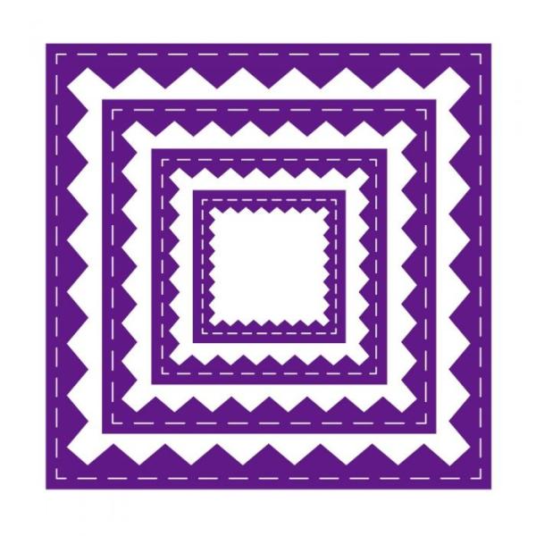 Gemini Inverted Stitched ZigZag Square Elements Dies  - Stanze - Fenster