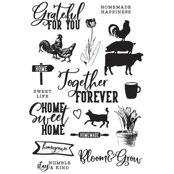 Simple Stories -  Vintage Farmhouse Garden - Clearstemp - Stempel