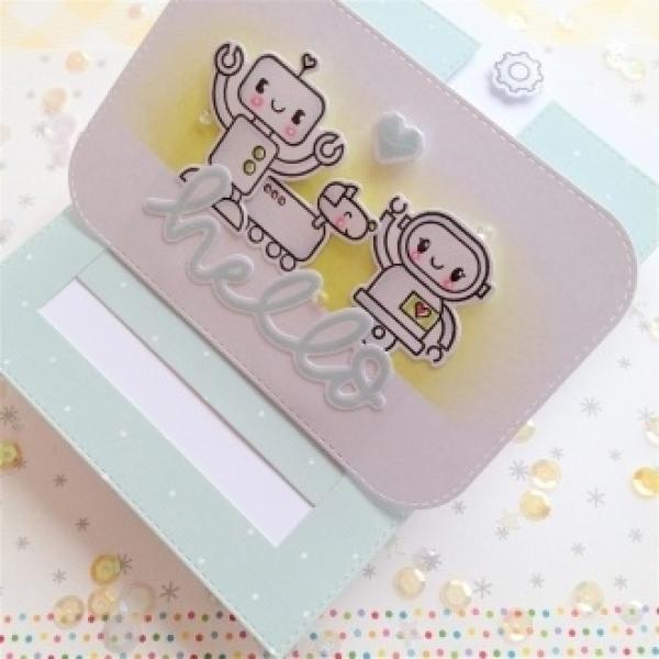 Heffy Doodle Stitched Rounded Metric Rectangle Cutting Dies - Stanze 