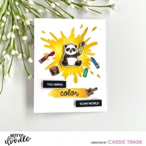 Heffy Doodle Messy Desk  Stencil - Schablone