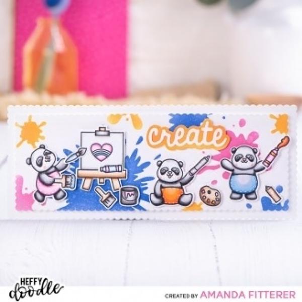 Heffy Doodle Messy Desk  Stencil - Schablone