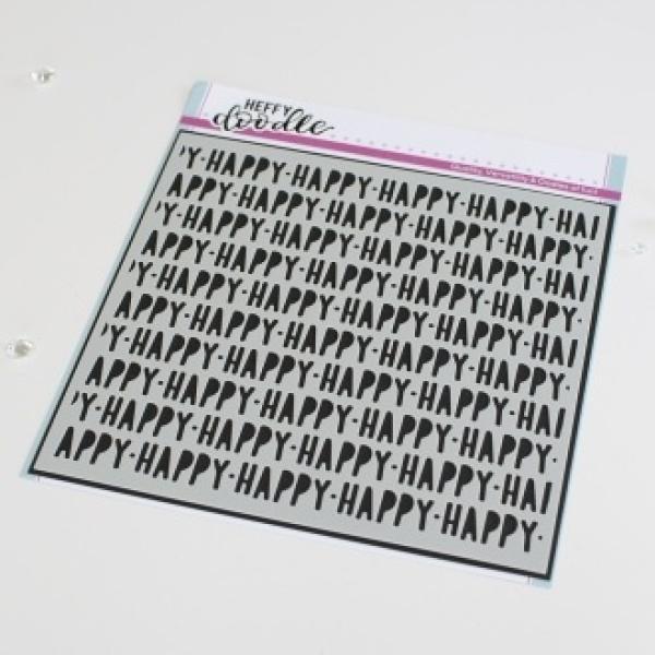 Heffy Doodle Lots of Happy  Stencil - Schablone