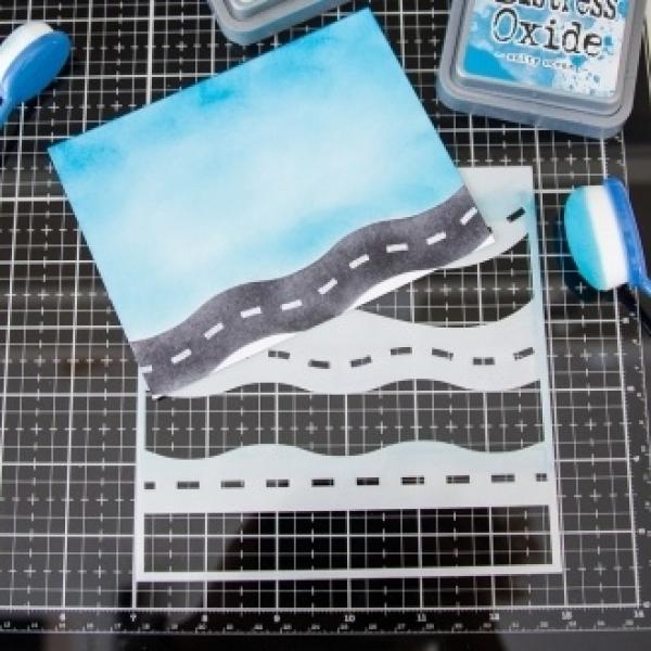 Heffy Doodle Loads of Roads  Stencil - Schablone