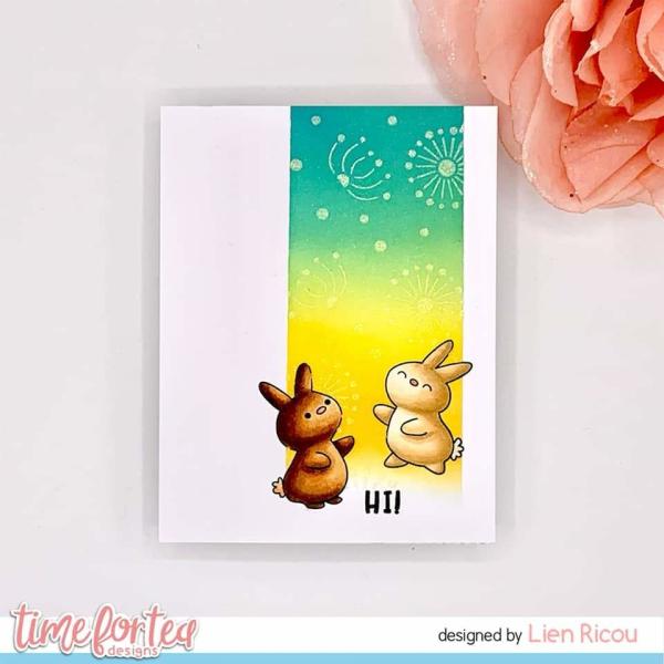 Time For Tea Clear Stamps Bloomimg Bunnies 