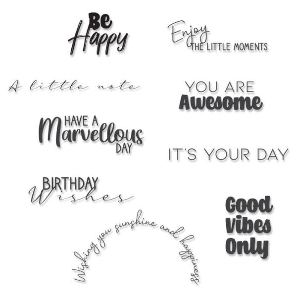 Sizzix Clear Stamps -  Everyday Sentiments #2