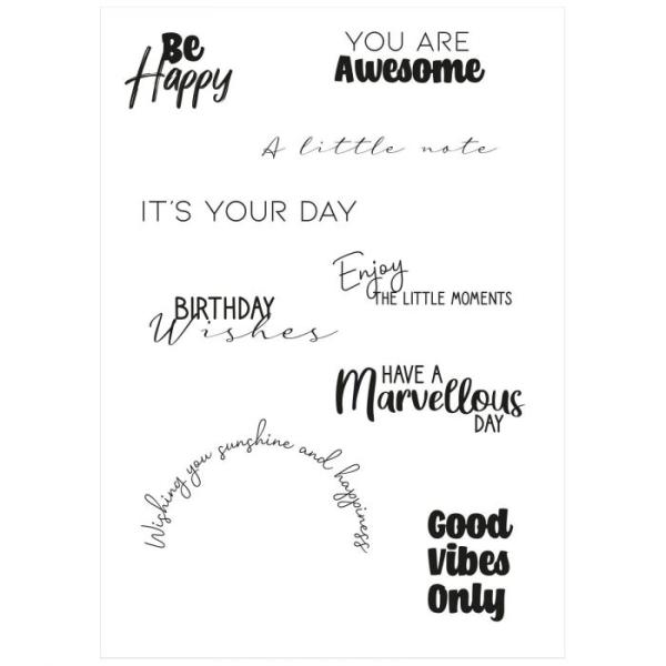 Sizzix Clear Stamps -  Everyday Sentiments #2