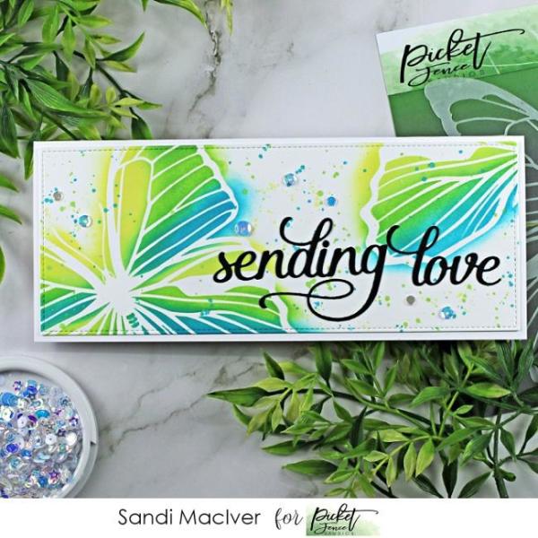 Picket Fence Studios Soar Butterfly 6x6 Inch Stencil - Schablone