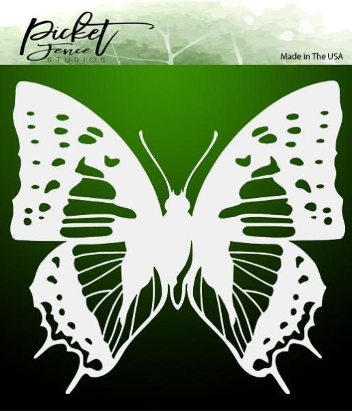 Picket Fence Studios Dart Butterfly 6x6 Inch Stencil - Schablone