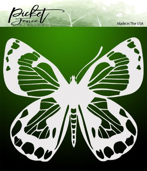 Picket Fence Studios Zing Butterfly 6x6 Inch Stencil - Schablone