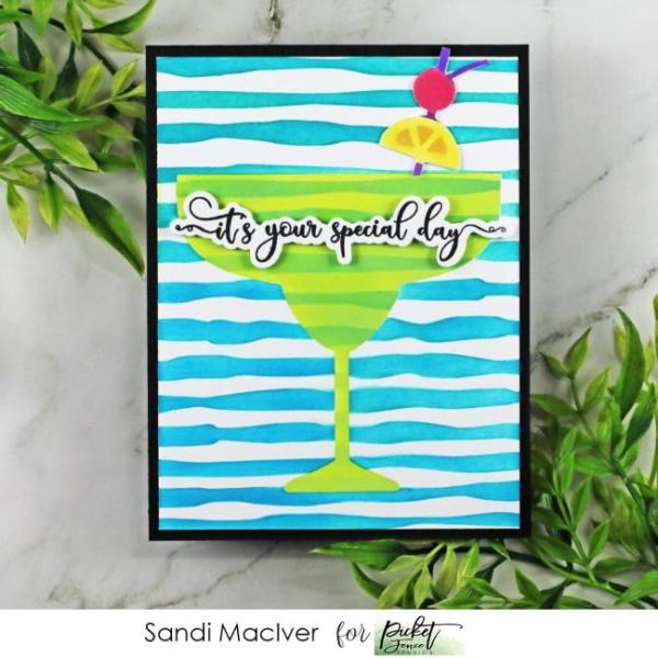 Picket Fence Studios Margarita 6x6 Inch Stencil - Schablone