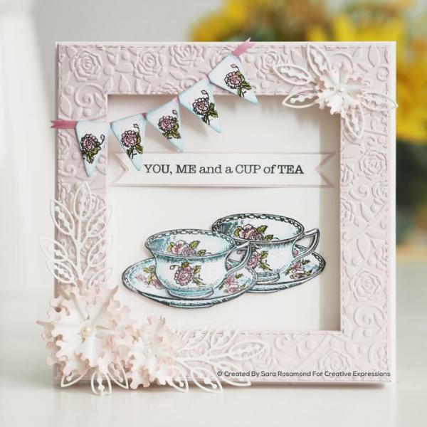 Woodware Cup of tea  Clear Stamps - Stempel 