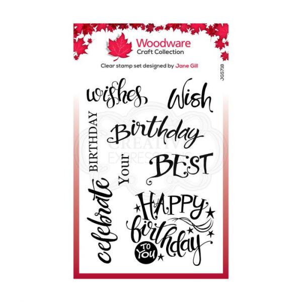 Woodware Birthday  Clear Stamps - Stempel 