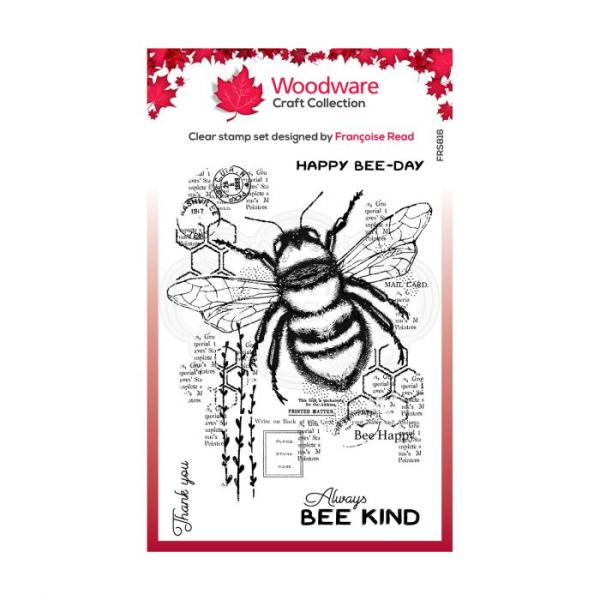 Woodware Bee Kind  Clear Stamps - Stempel 