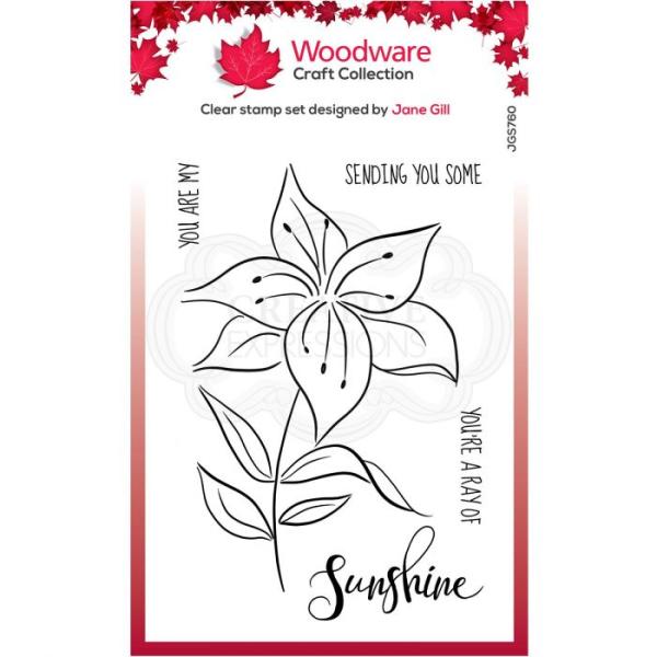 Woodware Lily Skizze  Clear Stamps - Stempel 