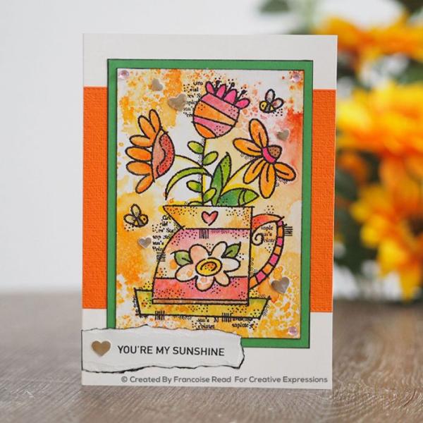 Woodware Flower Jug  Clear Stamps - Stempel 
