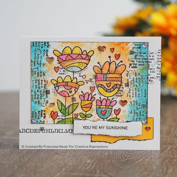 Woodware Thoughtful Strips  Clear Stamps - Stempel 