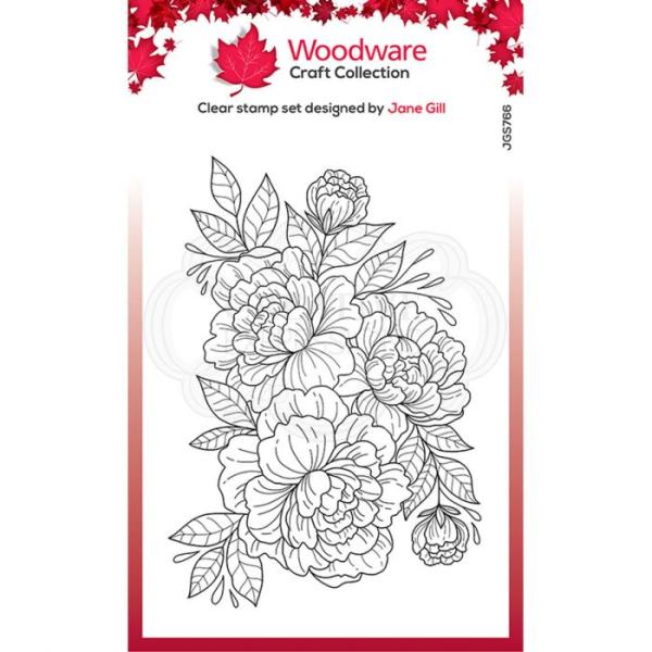 Woodware Camellia Spray  Clear Stamps - Stempel 