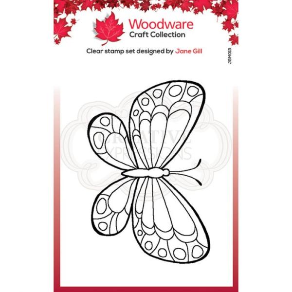 Woodware Mini Wings Marbled White  Clear Stamps - Stempel 